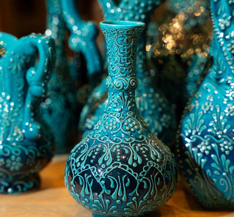Turkish Turkuaz Handcrafted Vase 137