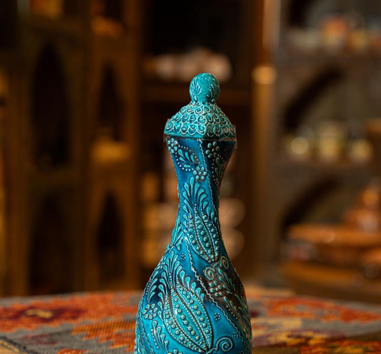 Turkish Turkuaz Handcrafted Vase 138